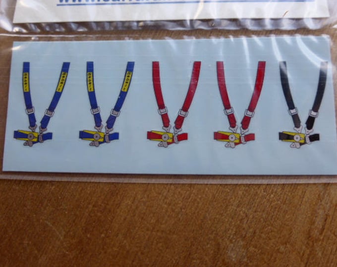 high quality seatbelt decals pack (5 pieces) for 1:43 racing cars Carrara DE26