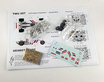 Hesketh Ford Cosworth 308C Formula 1Italian Grand Prix 1975 James Hunt Tameo Kits TWU007 to assemble and paint