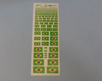 decals with Brazilian flags various scales Tin Wizard NA-BRA-01