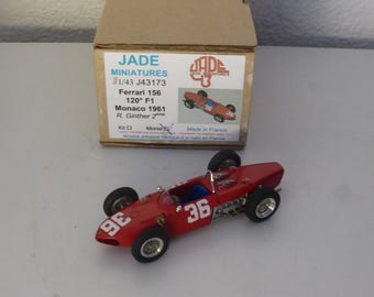 Ferrari 156 F.1 V6-120 degrees GP Monaco 1961 #36 Ginther Jade factory built 1:43 J43172