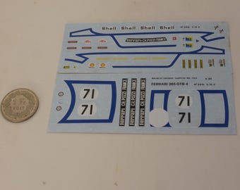 1:43 decals Ferrari 365 GTB/4 Daytona Le Mans 1974 #71 Grandet/Bardini Cartograf