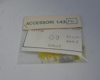 pack of 24 transparent 1:43 scale plastic lights (round, YELLOW) mm 2.0 FDS 39F