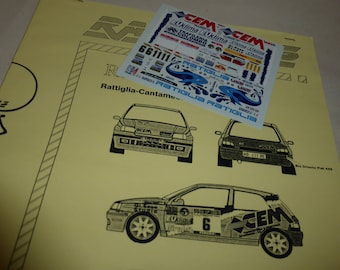 high quality 1:43 decals sheet for Renault Clio Gr.A Rally Elba 1997 Ratiglia/Merlin or Cantamessa/Fedeli RACING43 RD07