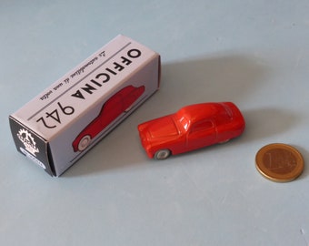 Fiat 1100 S Mille Miglia-type 1947 in red Officina942 new vintage small diecast model in 1:76 (00) scale new in box #1003A