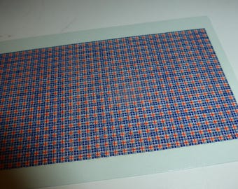 1:24 decals reproducing a blue tartan upholstery cm 12.10x6.30 Virages production catalogue TEM57