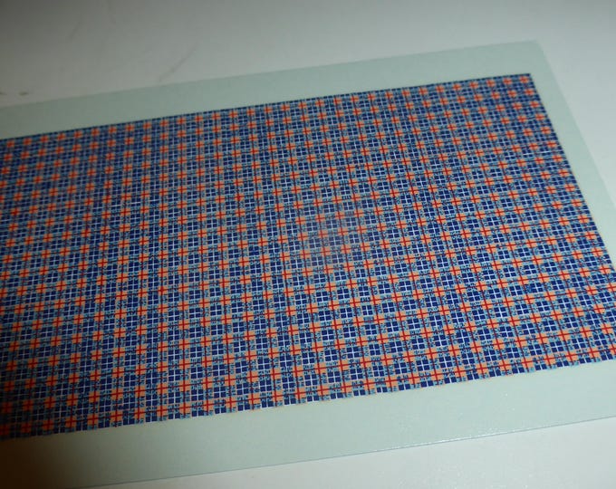 1:24 decals reproducing a blue tartan upholstery cm 12.10x6.30 Virages production catalogue TEM57