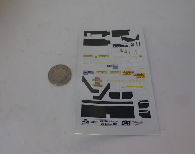 1:43 decals Ferrari 333 SP/96 Scandia 24h Daytona 1996 #3 BBR-Project43