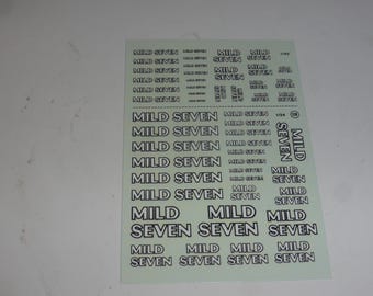 1/43 and 1/24 waterslide decals sheet Mild Seven for F.1 cars Virages TEM119