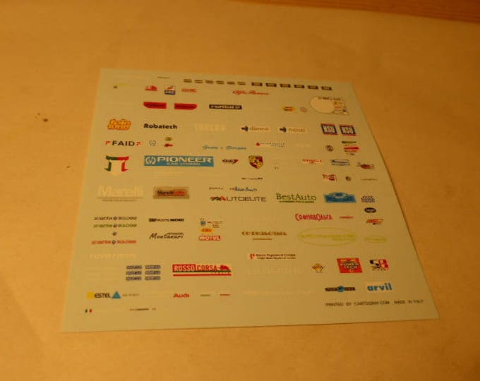 high quality 1:43 decals different logos Marangini, Avon, Consult, Balletti etc