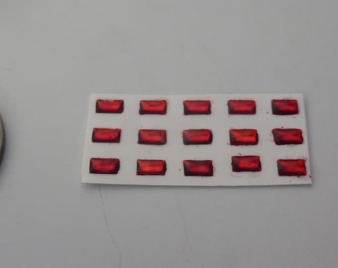 pack of 15 lights for model cars and other models mm 2.50x4.00 rectangular clear RED Remember production