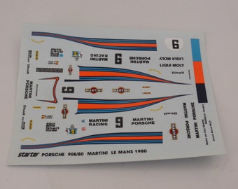 1:43 decals sheet for Porsche 908/80 Gr.6 Martini.Joest Le Mans 1980 #9 Ickx/Joest Starter production