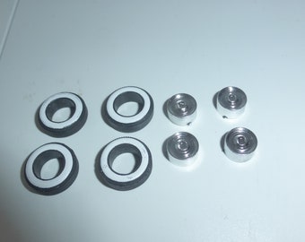 1:43 plastic chromed wheels for American cars of the 50-60s (tire with white side) Tron A69