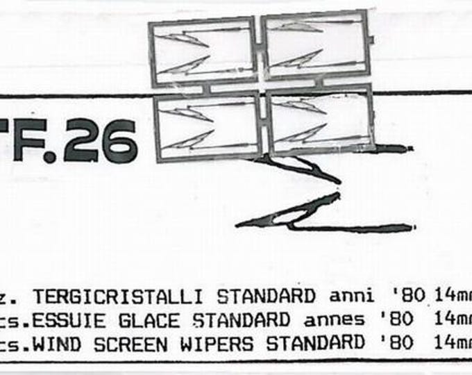 photo etched 1:43 windscreen wipers for cars of the 70/80s mm14 lenght Tron TF26