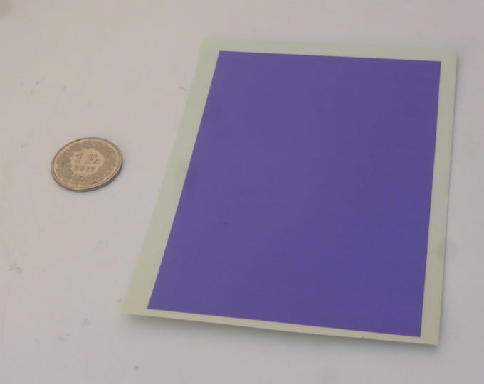 Waterslide decals sheet GLOSS MID VIOLET colour (cm 11.25x7.65) Interdecal production