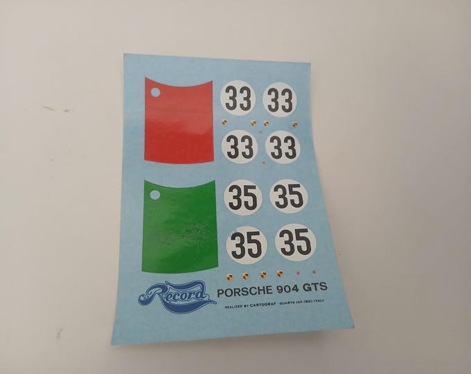 1:43 decals for Porsche 904/8 and Carrera GTS Le Mans 1965 #33/35 Cartograf production