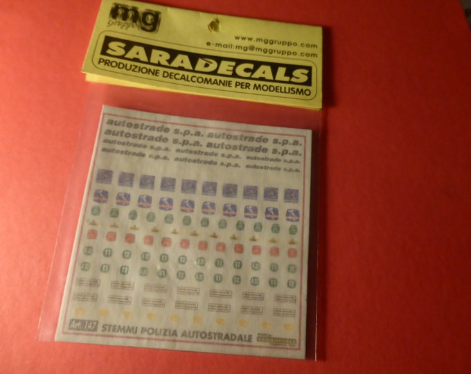 high quality 1:43 decals for Polizia Autostradale Polstrada cars (Italy) Saradecals printing #147