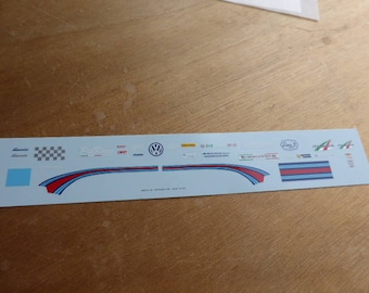 1:43 decals different logos Tiny Cars, Martini stripes, Giannini, Campionato Autostoriche, etc