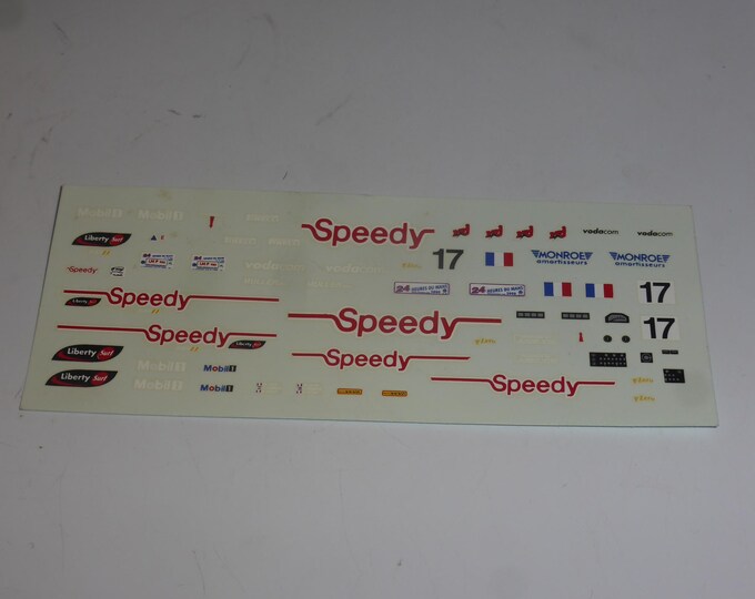 1:43 waterslide decals for Courage Judd C60 LMP900 Speedy Le Mans 2000 #17 Gache/Cottaz/Formato