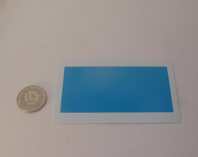 Waterslide serigraphed decals gloss LIGHT BLUE colour (printed area cm 8.3x4.2)