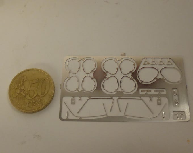 1:43 photoetched set for Ferrari 250 GTO SWB 275 GTB etc frames, hinges, scripts