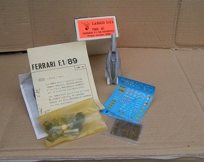 Ferrari F1/89 Formula 1 Press Version 1988 Berger / Mansell Tameo Kits TMK81 1:43 to paint and to assemble