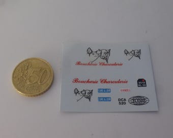 1:43 waterslide decals sheet Boucherie Charcuterie for trucks and vans of the 50-60s