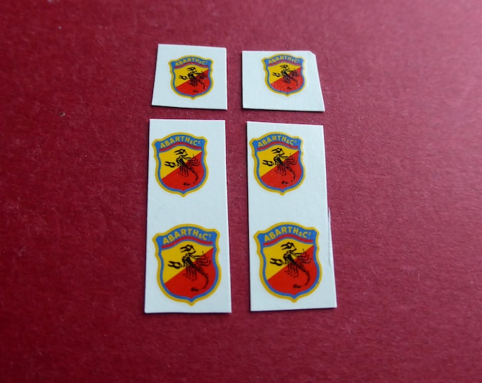 Abarth emblems for 1:18 models (and other big scales) - 3 sizes [02DE18]