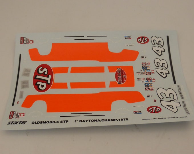 1:43 decals sheet for Oldsmobile 442 1st Daytona / N ASCAR 1979 Petty #43 Starter production