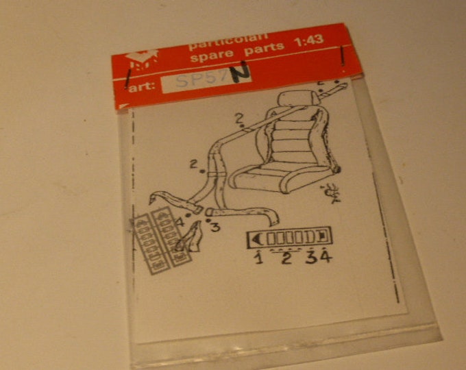 Pack of two 1:43 seatbelts sets for racing cars (photoetching plus adhesive pre-cut black tissue) Tron SP57N