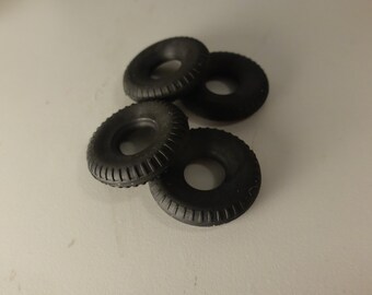 set of 4 tires to restore old 1:43 diecasts (Dinky Berliet 34, Boilot, Willème, Ferrari, Talbot...) - black mm 21x4.73 - 3MJA n.DO05