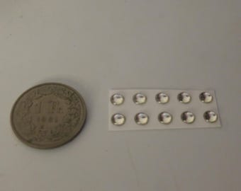pack of 10 lights for model cars and other models mm 4.5 round Clear transparent Remember production