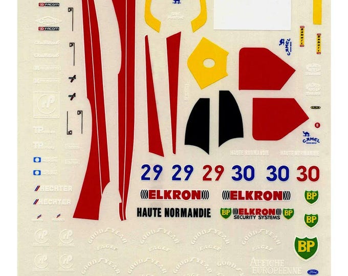 1:43 waterslide serigraphed decals Lola Cosworth LC88 Monaco GP 1988 Alliot/Dalmas Tameo TMK076