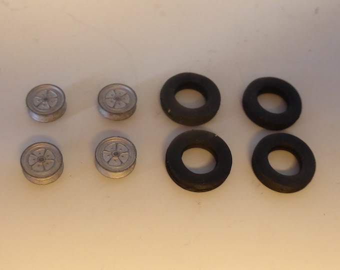 white metal 5-spoke Rostyle wheels for cars of the 70s 1:43 GeminiModelcars GMW004