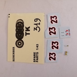 1:43 waterslide decals set for Ferrari 330 P4 Spyder 24h Daytona 1967 #23 Bandini/Amon Remember TK319