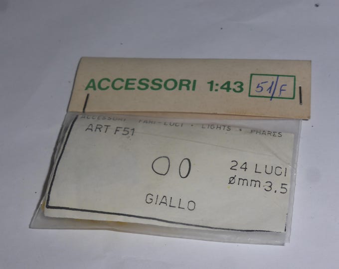 pack of 24 transparent 1:43 scale plastic lights (YELLOW) mm 3.5 FDS 51F