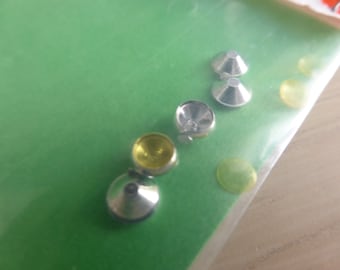 chromed plastic + resin round lights YELLOW mm5.0 for model cars and other models (pack of 8) Tron PHS10G