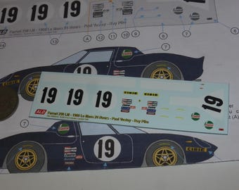 1:43 waterslide decals for Ferrari 250LM Le Mans 1968 #19 Vestey/Pike ALO production