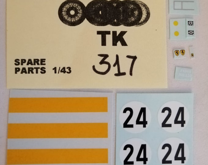 1:43 waterslide decals set for Ferrari 330 P4 Coupé Le Mans 1967 #24 Mairesse/Blaton Remember TK317