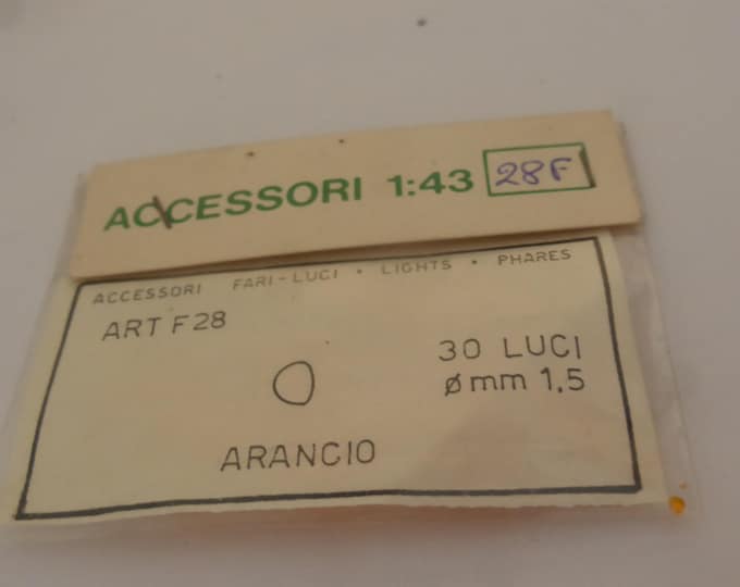pack of 30 transparent 1:43 scale plastic lights (ORANGE) mm 1.5 FDS 28F