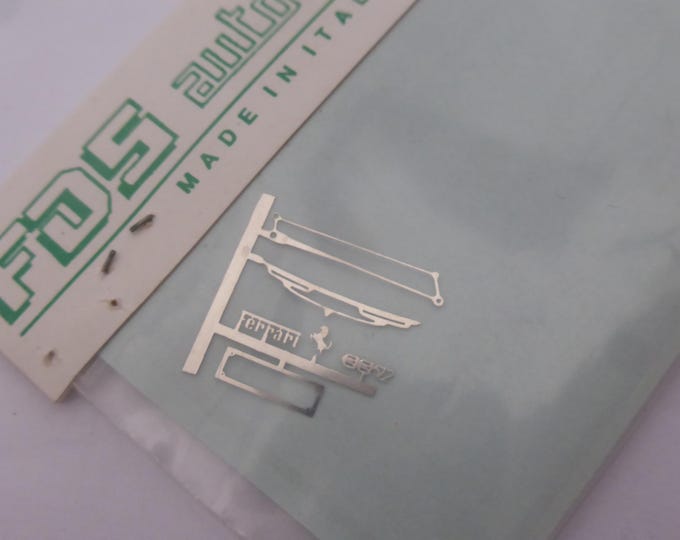 photo etched 1:43 set to superdetail the 512BB (wiper, script, emblem, registration plaque frame) FDS F22