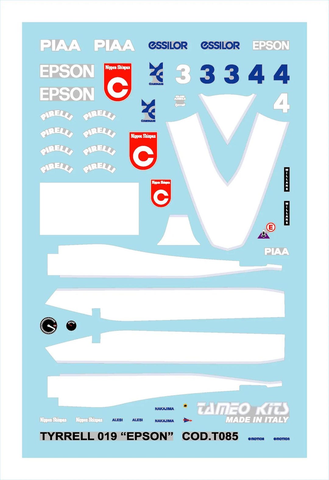 1 43 Waterslide Serigraphed Decals Tyrrell Cosworth 019 Monaco GP 1990 1-43-waterslide-serigraphed-decals-tyrrell-cosworth-019-monaco-gp-1990