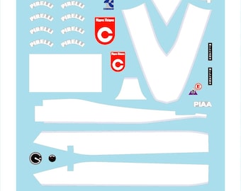 1:43 waterslide serigraphed decals Tyrrell Cosworth 019 Monaco GP 1990 Alesi/Nakajima Tameo TMK130