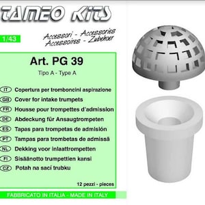 machined intake trumpets covers  for 1:43 scale models (12 pieces) Tameo PG39