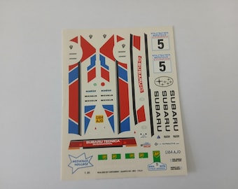 1:43 decals sheet for Subaru Legacy Rally Akropolis 1990 #5 Alen Provence Moulage Cartograf production