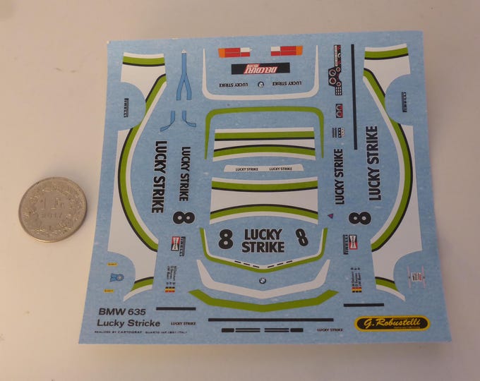 1:43 waterslide decals BMW 635 CSi GrA ETCC 1983 L.Strike #8 Cartograf for Robustelli