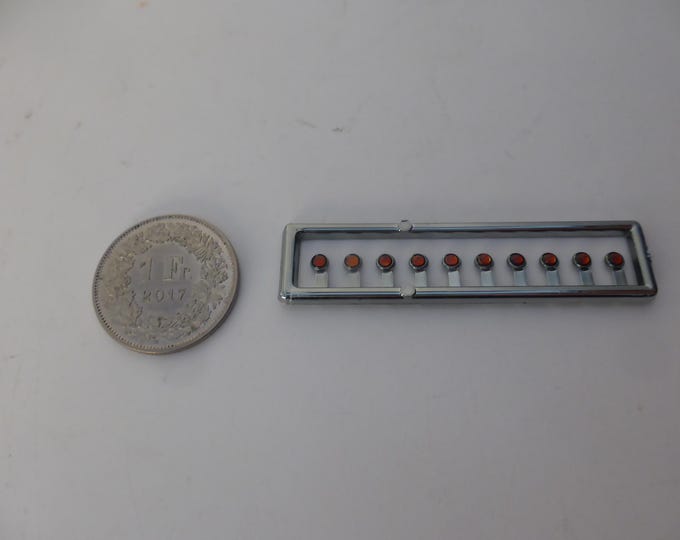 chromed plastic + resin round lights CLEAR RED mm 3.0 for model cars and other models (pack of 10)