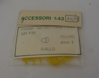 pack of 30 transparent 1:43 scale plastic lights (yellow) mm 2.00 FDS 35F