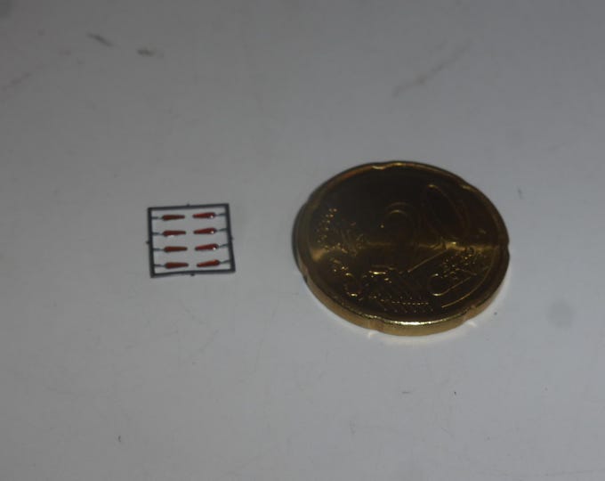 photoetched + resin drop shaped orange blinkers for 1:43 Ferrari 250 GTO, SWB and other models (pack of 8)  Racing43