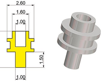1:43 machined aluminium driveshaft cowlings type-A (4 pieces) Tameo PG13