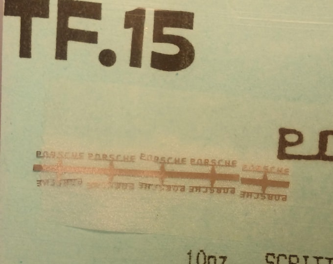 photo etched 1:43 Porsche scripts (10 pieces) mm 6.00 Tron TF15